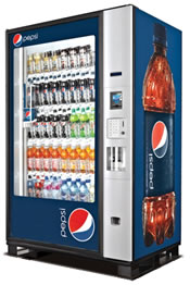 automat samosprzedający zimne napoje w puszkach i butelkach DixiNarco